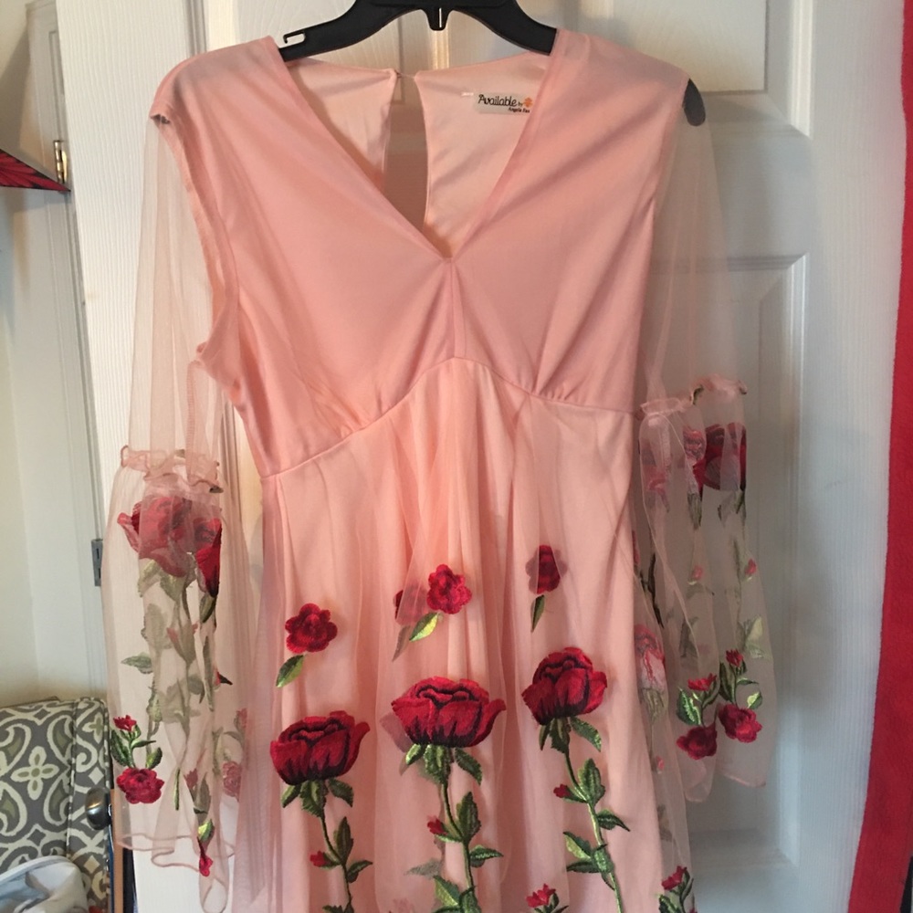 Pink Rose Dress